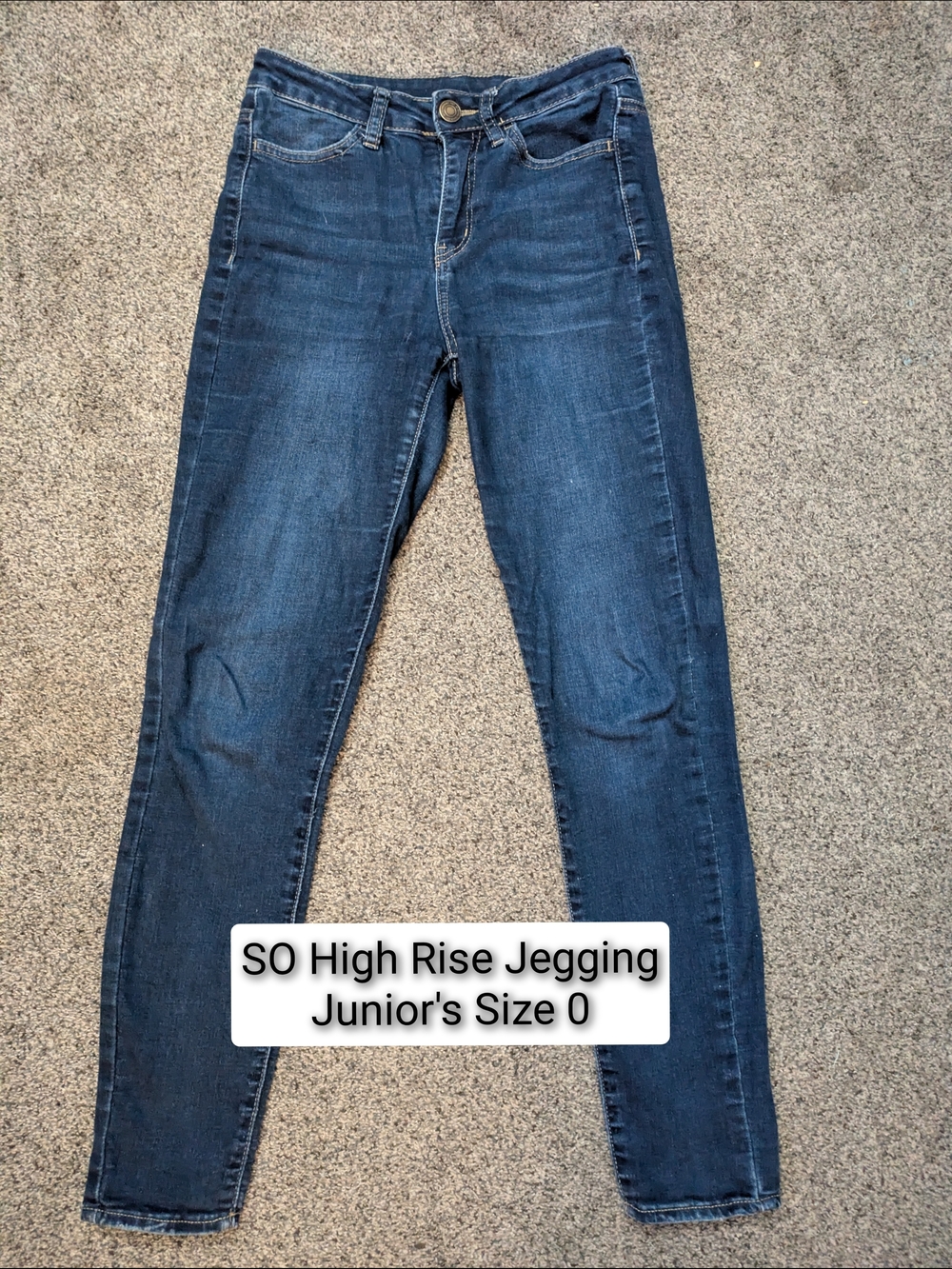 SO Dark Blue High-Rise Jeggings